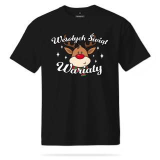 T-shirt Unisex "Renifer - Wesołych Świąt Wariaty"