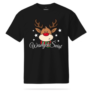 T-shirt Unisex "Renifer - Wesołych Świąt"