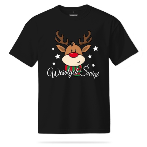 T-shirt Unisex "Renifer - Wesołych Świąt"