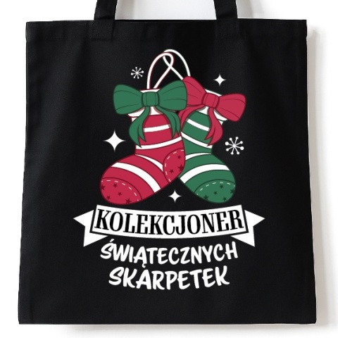Torba bawełniana 38 x 42 cm "Kolekcjoner świątecznych skarpetek"