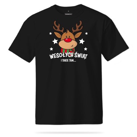 T-shirt Unisex "Renifer - Wesołych Świąt i takie tam..." T-shirt Unisex "Renifer - Wesołych Świąt i takie tam..."