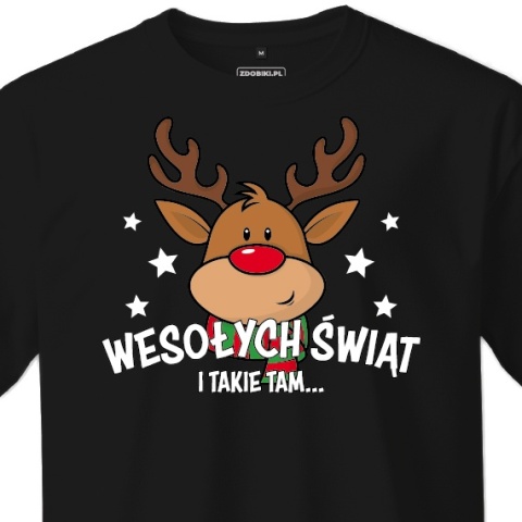 T-shirt Unisex "Renifer - Wesołych Świąt i takie tam..." T-shirt Unisex "Renifer - Wesołych Świąt i takie tam..."