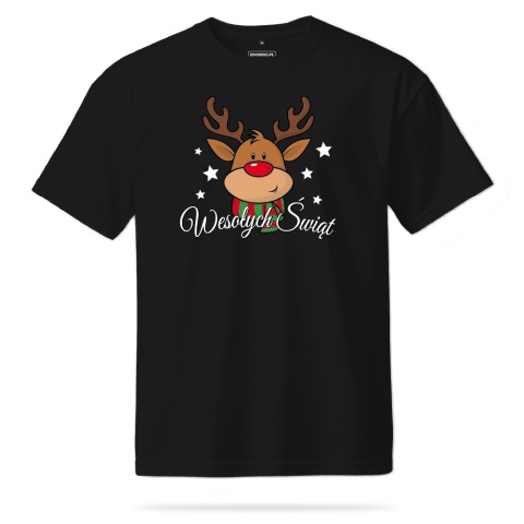 T-shirt Unisex "Renifer - Wesołych Świąt"