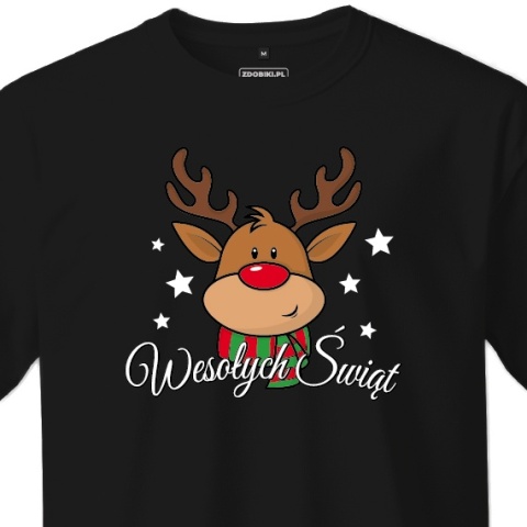 T-shirt Unisex "Renifer - Wesołych Świąt"