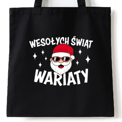 Torba bawełniana 38 x 42 cm "Wesołych świąt wariaty"
